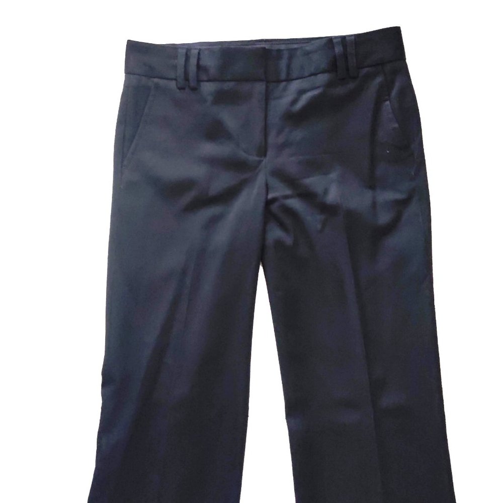 J. Crew City Fit Black Dress Pants 100% Wool Pleat - Picture 2 of 5
